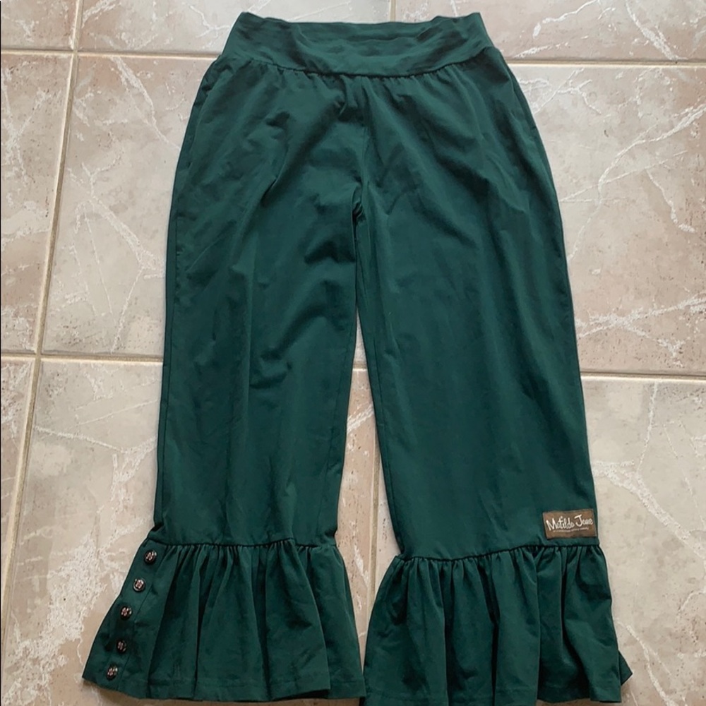 Matilda Jane Green Big Ruffles Pants (L)